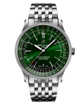 Breitling Navitimer Automatic 41mm Green Dial Silver Steel Strap Watch for Men - A17326361L1A1