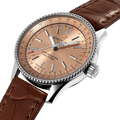 Breitling Navitimer Automatic 35 Brown Dial Brown Leather Strap Watch for Men - A17395201K1P1