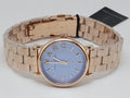 Marc Jacobs Mini Baker Blue Dial Rose Gold Steel Strap Watch for Women - MBM3285