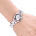 Marc Jacobs Tether Transparent Silver Dial Silver Steel Strap Watch for Women - MBM3416