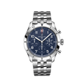 Breitling Avi Chronograph 42 Tribute to Vought F4U Corsair Blue Dial Silver Steel Strap Watch for Men - A233801A1C1A1
