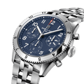 Breitling Avi Chronograph 42 Tribute to Vought F4U Corsair Blue Dial Silver Steel Strap Watch for Men - A233801A1C1A1