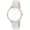 Movado Museum 70th Anniversary Special Edition White Dial White Leather Strap Watch For Women - 0607139