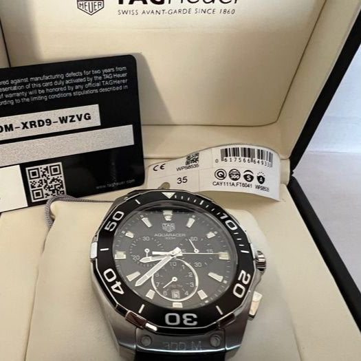 Tag Heuer Aquaracer Black Dial Watch for Men - CAY111A.FT6041