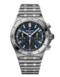 Breitling Chronomat B01 42mm Blue Dial Silver Steel Strap Watch for Men - AB0134101C1A1