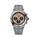 Breitling Chronomat B01 42 Brown Dial Silver Steel Strap Watch for Men - AB0134101K1A1