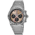Breitling Chronomat B01 42 Brown Dial Silver Steel Strap Watch for Men - AB0134101K1A1