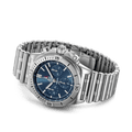 Breitling Chronomat B01 42 Frecce Tricolori Blue Dial Silver Steel Strap Watch for Men - AB01344A1C1A1