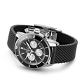 Breitling Superocean Heritage B01 Chronograph 44 Black Dial Black Mesh Bracelet Watch for Men - AB0162121B1S1