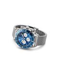 Breitling Superocean Heritage B01 Chronograph 44 Blue Dial Silver Mesh Bracelet Watch for Men - AB0162161C1A1