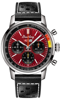 Breitling Top Time B01 Chevrolet Corvette Red Dial Black Leather Strap Watch for Men - AB01761A1K1X1