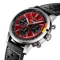 Breitling Top Time B01 Chevrolet Corvette Red Dial Black Leather Strap Watch for Men - AB01761A1K1X1