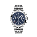 Breitling Super Avi B04 Chronograph GMT 46 Tribute to Vought F4U Corsair Blue Dial Silver Steel Strap Watch for Men - AB04451A1C1A1
