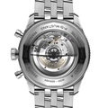 Breitling Super Avi B04 Chronograph GMT 46 P-51 Mustang Black Dial Silver Steel Strap Watch for Men - AB04453A1B1A1