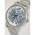 Emporio Armani Meccanico Automatic Silver Dial Silver Steel Strap Watch for Men - AR60006