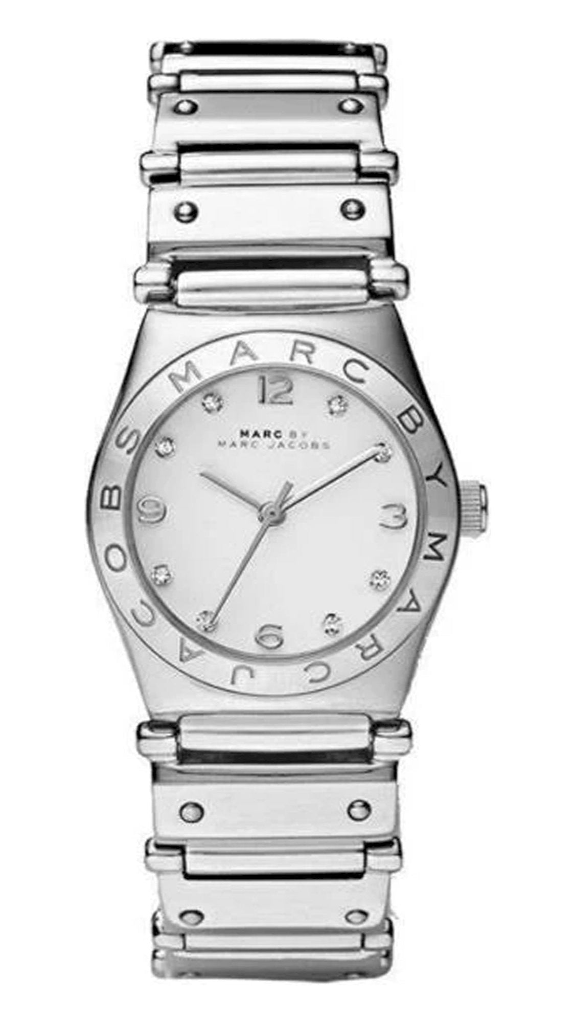 Marc Jacobs White Dial Silver Steel Strap Watch for Women - MBM3052