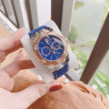 Guess Limelight Quartz Analog Blue Dial Blue Denim Strap Watch For Women - W0775l10