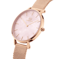 Daniel Wellington Petite Melrose Mother of Pearl Pink Dial Pink Mesh Strap Watch For Women - DW00100513