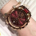 Michael Kors Bradshaw Burgundy Dial Two Tone Steel Strap Watch for Women - MK6270