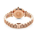 Emporio Armani Gianni T Bar Black Dial Rose Gold Steel Strap Watch For Women - AR11206