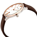 Emporio Armani Giovanni Quartz White Dial Brown Leather Strap Watch For Men - AR11211