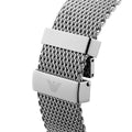 Emporio Armani Luigi Quartz Blue Dial Silver Mesh Bracelet Watch For Men - AR11230