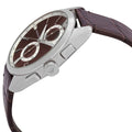 Emporio Armani Claudio Chronograph Brown Dial Brown Leather Strap Watch For Men - AR11482