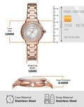 Emporio Armani Mia Three Hand Crystals Silver Dial Rose Gold Steel Strap Watch For Women - AR11633