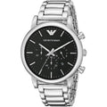 Emporio Armani Luigi Black Dial Silver Steel Strap Watch For Men - AR1894
