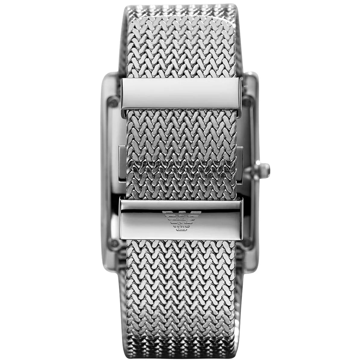 Emporio Armani Super Slim Quartz White Dial Silver Mesh Bracelet Watch For Women - AR2015
