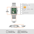 Emporio Armani Meccanico Automatic Green Dial Silver Steel Strap Watch For Men - AR60067