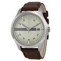 Armani Exchange Whitman Silver Dial Brown Leather Strap Watch For Men - AX2100