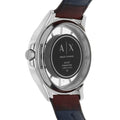 Armani Exchange Hampton Chronograph White Dial Brown Leather Strap Watch For Men - AX2187