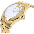 Marc Jacobs Rivera White Dial Gold Steel Strap Watch for Women - MBM3134