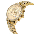 Michael Kors Ritz Chronograph Gold Dial Gold Steel Strap Watch For Women - MK6937