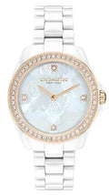 Coach Preston Mother of Pearl White Dial White Steel Strap Watch for Women - 14503662
