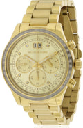 Michael Kors Brinkley Diamonds Gold Dial Gold Steel Strap Watch for Women - MK6187