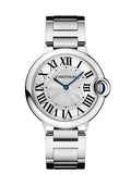 Cartier Ballon Bleu De Cartier Silver Dial Silver Steel Strap Watch for Women - W69011Z4