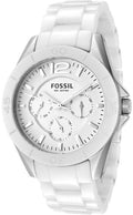 Fossil Ceramic White Dial White Ceramic Strap Watch for Women - CE1002