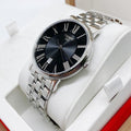 Tissot Carson Premium Black Dial Silver Steel Strap Watch For Men - T122.410.11.053.00
