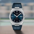 Tissot PRX Blue Dial Blue Leather Strap Watch for Men - T137.410.16.041.00