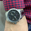 Tommy Hilfiger Blaze Chronograph Black Dial Silver Steel Strap Watch For Men - 1792029