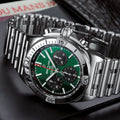 Breitling Chronomat B01 42 Green Dial Silver Steel Strap Watch for Men - AB0134101L1A1