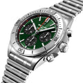 Breitling Chronomat B01 42mm Green Dial Silver Steel Strap Watch for Men - AB01343A1L1A1