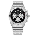 Breitling Chronomat B01 42mm Black Dial Silver Steel Strap Watch for Men - AB0134101B1A1