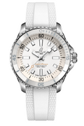 Breitling Superocean Automatic 36 White Dial White Rubber Strap Watch for Men - A17377211A1S1
