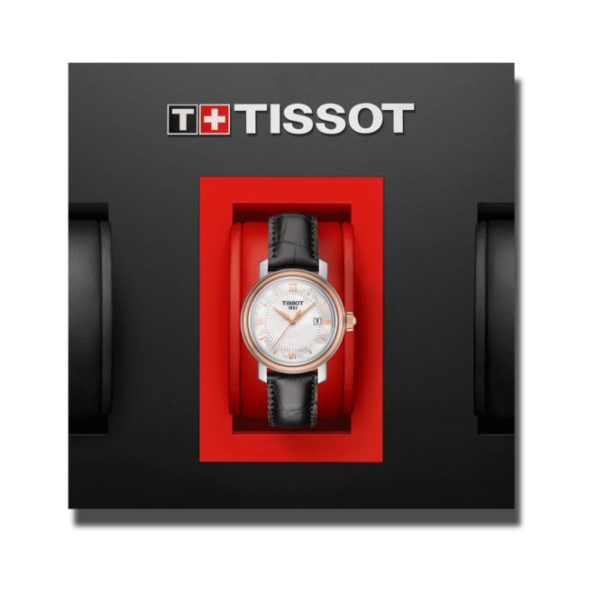 Tissot Bridgeport Lady White Dial Brown Leather Strap Watch For Women - T097.010.26.118.00