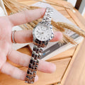 Bulova Classic Diamonds Silver Dial Silver Steel Strap Watch for Women - 96P121