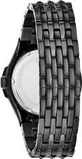 Bulova Crystal Collection Phantom Black Dial Black Steel Strap Watch for Men - 98A240