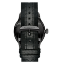 Burberry The Classic Round Horseferry Black Dial Black Leather Strap Watch for Men - BU10010
